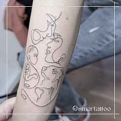 Smartattoo , tatuaggi , tatuaggio , tatuaggi bologna , tatuaggio bologna , fineline , handpoke  , sottili  , crazy , sfumato ,  passione , amore , amori , figli , cane , animali , vita