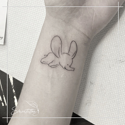 Smartattoo , tatuaggi , tatuaggio , tatuaggi bologna , tatuaggio bologna , fineline , handpoke  , sottili  , crazy , sfumato ,  disney , dumbo , passione , caryoon , cartoni