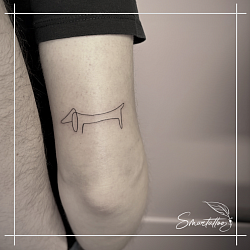 Smartattoo , tatuaggi , tatuaggio , tatuaggi bologna , tatuaggio bologna , fineline , handpoke  , sottili  , crazy , sfumato ,  dog , cane , passione , dogs , cani , bassotto , amicizia ,